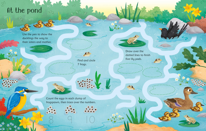 9781805073994 Usborne Wipe-Clean Spring Activities [4]