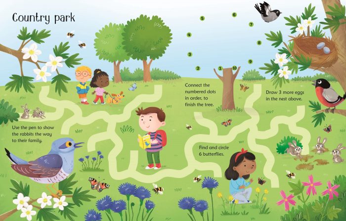 9781801319188 Usborne Wipe-Clean Nature Activities [2]