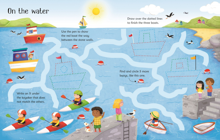 9781474995665 Usborne Wipe-Clean Seashore Activities [3]