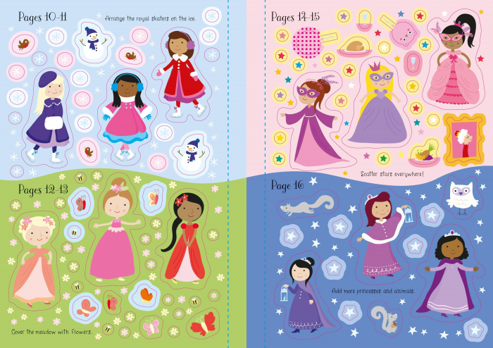 9781474971331 Usborne Sparkly Princesses Sticker Book [4]