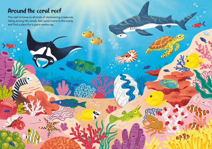 9781835404317 Usborne Sparkly Sea Creatures Sticker Book [5]