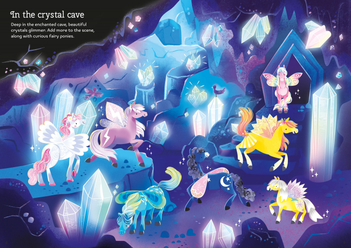 9781835409572 Usborne Sparkly Fairy Ponies Sticker Book [5]