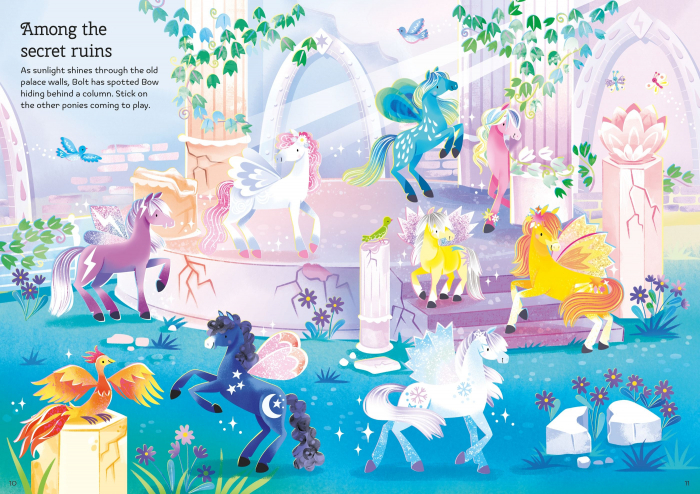 9781835409572 Usborne Sparkly Fairy Ponies Sticker Book [4]