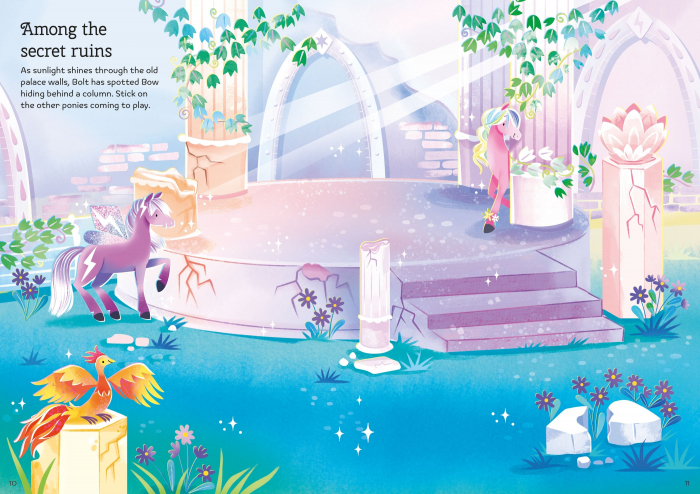 9781835409572 Usborne Sparkly Fairy Ponies Sticker Book [3]