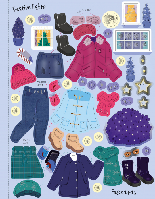 9781474999526 Usborne Sticker Dolly Dressing Winter Wonderland [7]