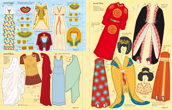 9781805312383 Usborne Sticker Dolly Dressing Fashion Long Ago [4]
