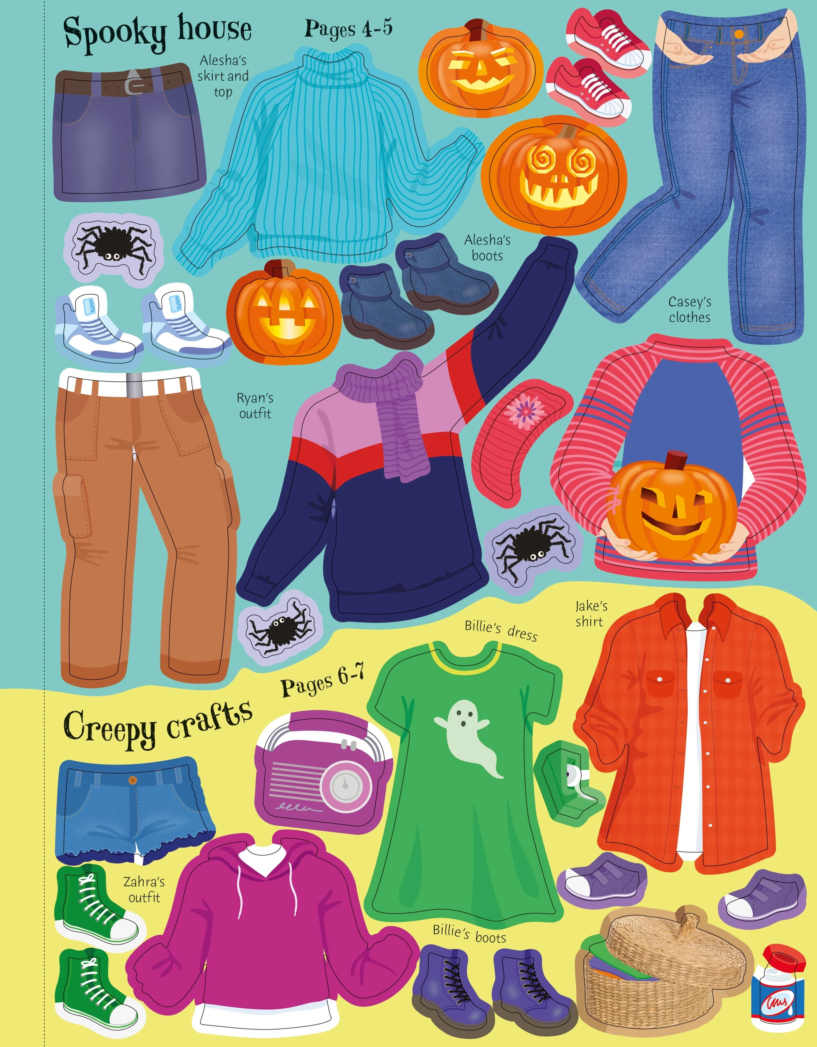 9781803707754 Usborne Sticker Dolly Dressing Trick or Treat [6]