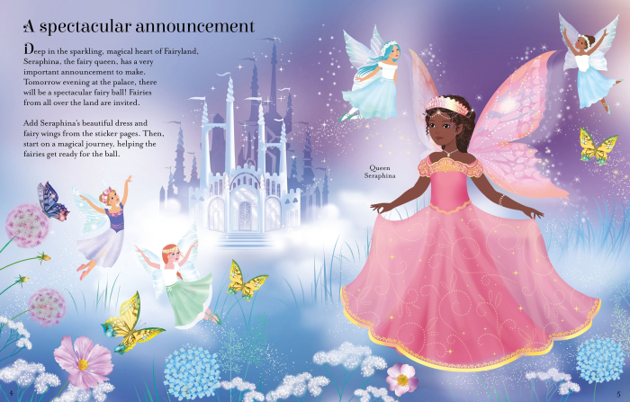 9781836042600 Usborne Sticker Dolly Dressing Magical Fairy Ball Activity Book [2]