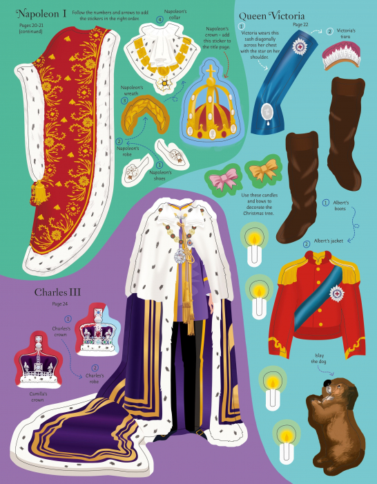 9781805314929 Usborne Sticker Kings & Queens [6]