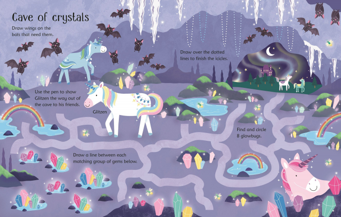 9781474995641 Usborne Wipe-Clean Unicorn Activities [4]