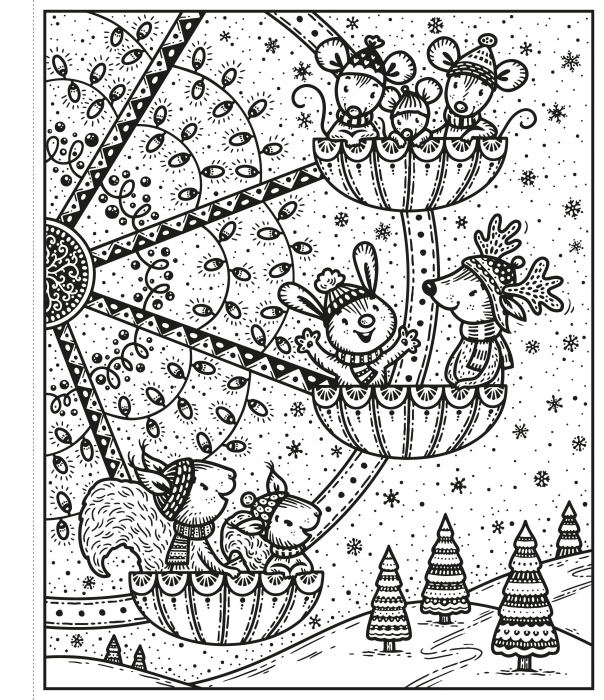 Carte de pictat cu apa "Magic painting book Enchanted Christmas", Usborne [3]