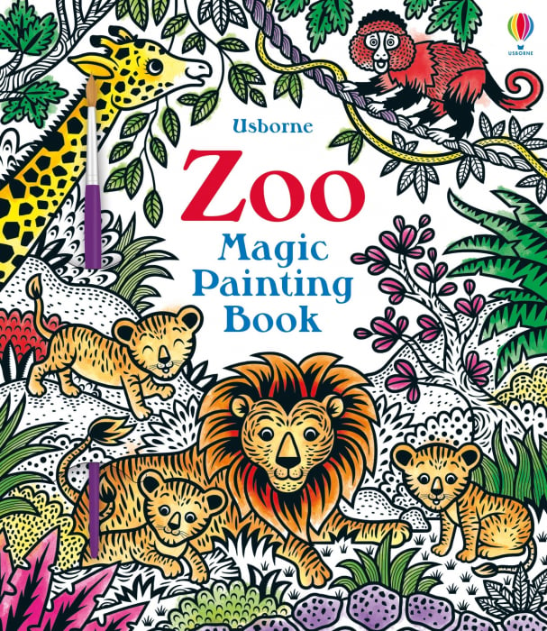 Carte de pictat cu apa Zoo, "Magic painting book Zoo", Usborne [1]