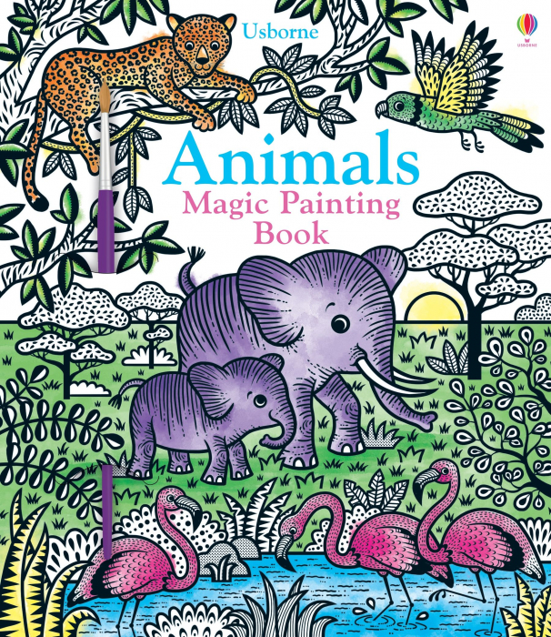 Carte de pictat cu apa animale, "Magic painting book Animals", Usborne [1]