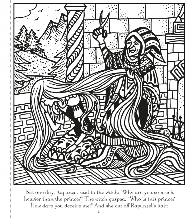 Carte de pictat cu apa Rapunzel, "Magic painting book Rapunzel", Usborne [3]