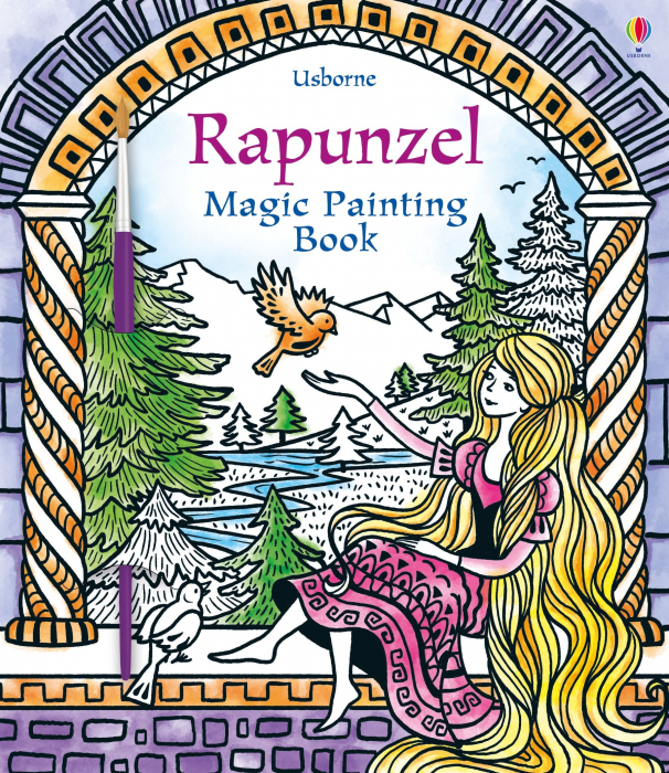 Carte de pictat cu apa Rapunzel, "Magic painting book Rapunzel", Usborne [1]