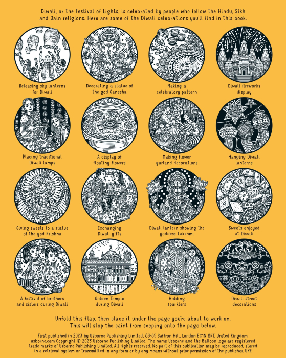 9781803701240 Usborne Diwali Magic Painting Book [5]