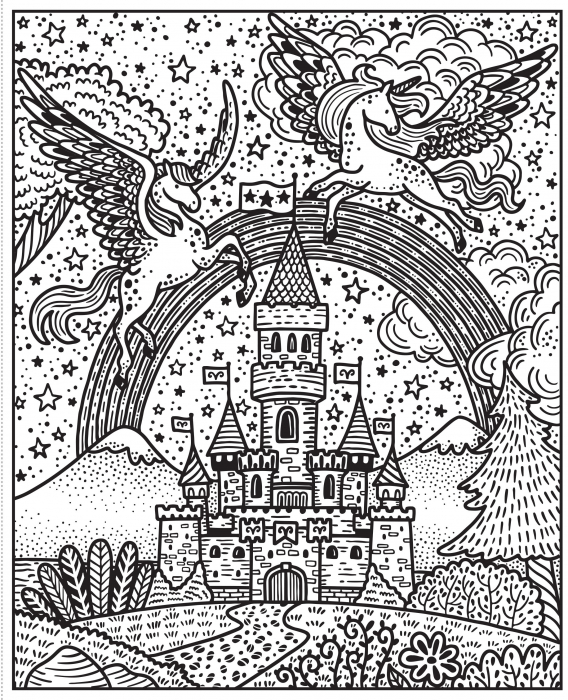 Carte de pictat cu apa "Magic painting book Rainbows", Usborne [2]