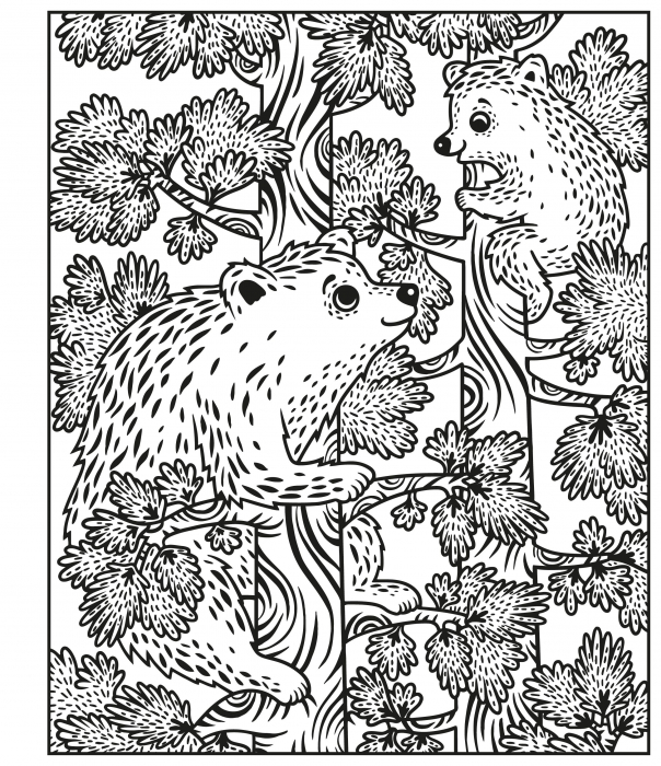 Carte de pictat cu apa "Magic painting book Woodland", Usborne [4]