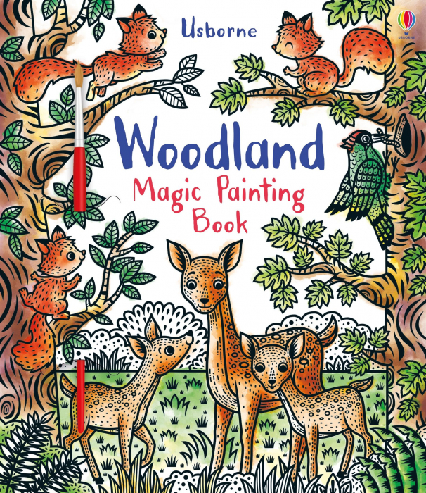 Carte de pictat cu apa padure, "Magic painting book Woodland", Usborne [1]