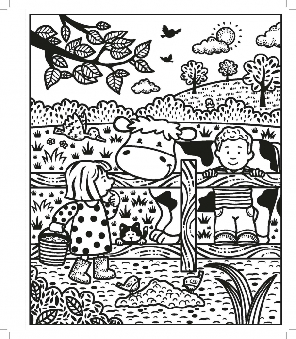 Carte de pictat cu apa animalele de la ferma lui Poppy si Sam, "Magic painting book Poppy and Sam's Farm animals", Usborne [3]