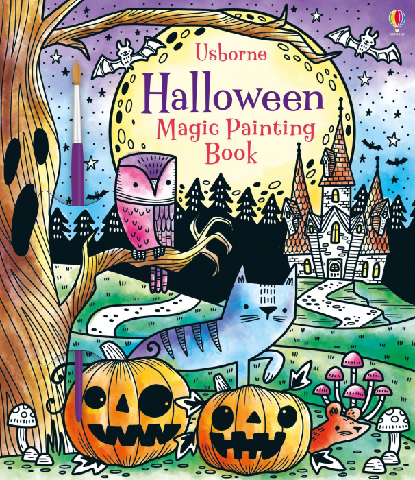Carte de pictat cu apa Halloween, "Magic painting book Halloween", Usborne [1]