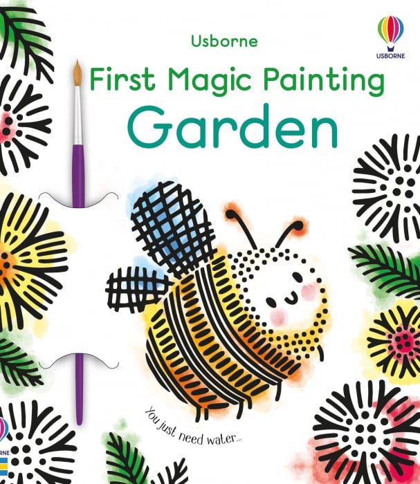 Prima carte de pictat cu apa Gradina, "First magic painting book Garden", Usborne [1]