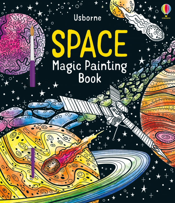 Carte de pictat cu apa spatiu, "Magic painting book Space", Usborne [1]