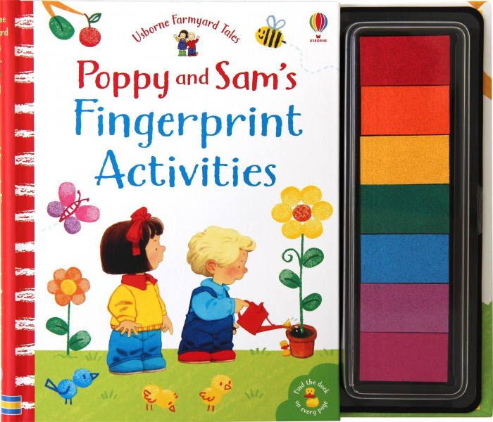 Carte de pictat cu degetele Poppy si Sam, "Fingerprint activities Poppy and Sam", Usborne [1]