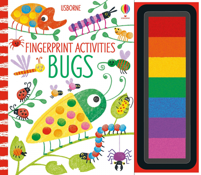 Carte de pictat cu degetele Insecte, "Fingerprint activities Bugs", Usborne [1]