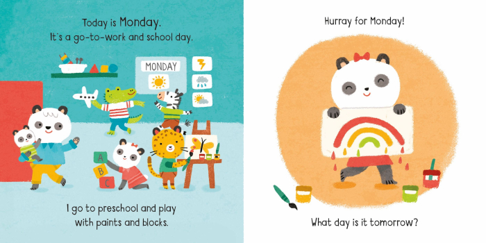 9781474999373 Usborne Little Board Books Days of the Week [2]