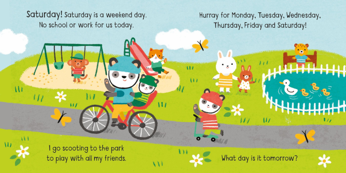 9781474999373 Usborne Little Board Books Days of the Week [4]