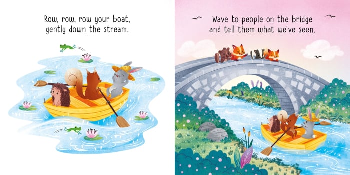 9781474999137 Usborne Little Board Books Row, row, row your boat ...gently down the stream [4]
