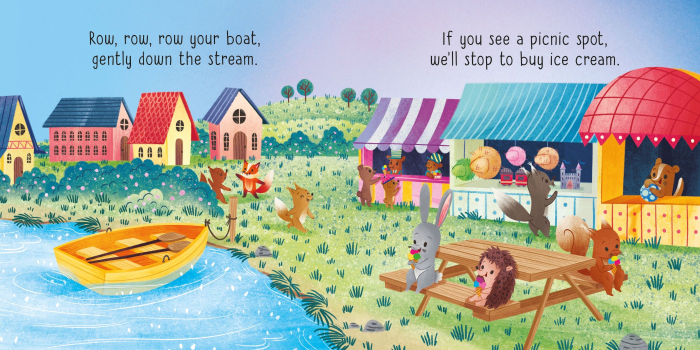 9781474999137 Usborne Little Board Books Row, row, row your boat ...gently down the stream [3]