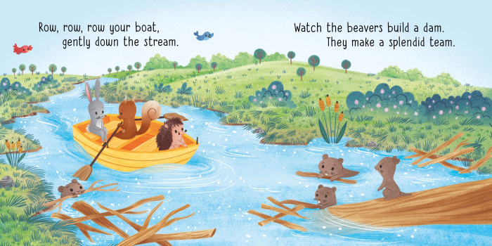 9781474999137 Usborne Little Board Books Row, row, row your boat ...gently down the stream [2]
