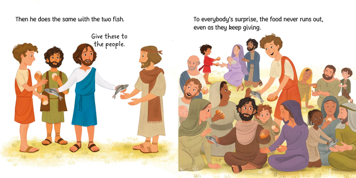 9781836045649 Usborne Little Board Books The Loaves and the Fishes [4]
