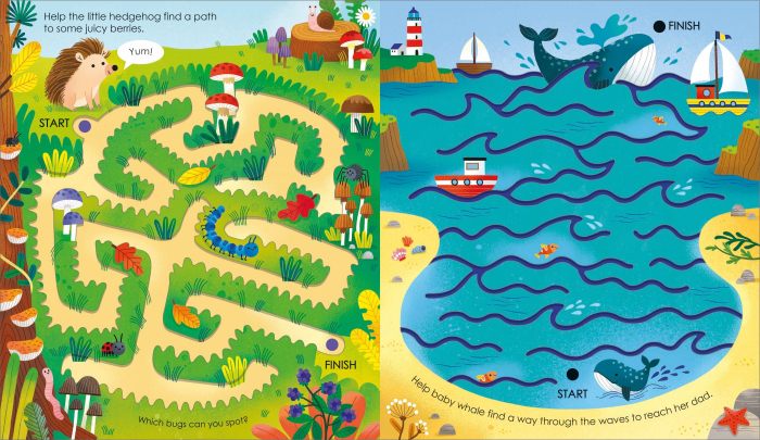 9781805077213 Usborne Fingertrail Animal Mazes [4]