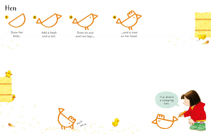 Cum sa desenam pas cu pas cu Poppy si Sam, "Poppy and Sam's step-by-step drawing book", Usborne [2]