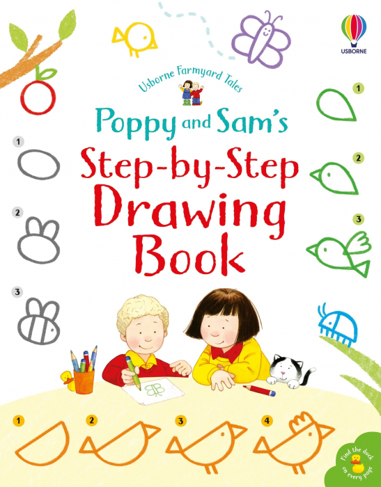 Cum sa desenam pas cu pas cu Poppy si Sam, "Poppy and Sam's step-by-step drawing book", Usborne [1]