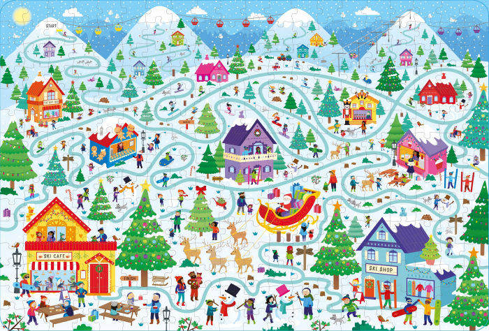 9781803705057 Usborne Book and Jigsaw Christmas Maze [2]