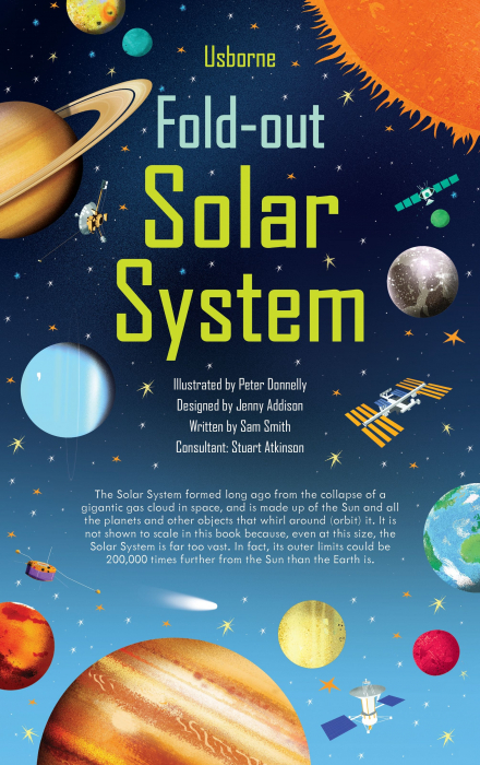 Puzzle + carte Sistemul solar, 200 de piese, "Solar System", Usborne [3]