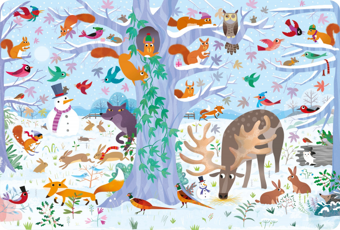 Puzzle + carte "Book and Jigsaw In the Forest", 100 de piese, Usborne [2]