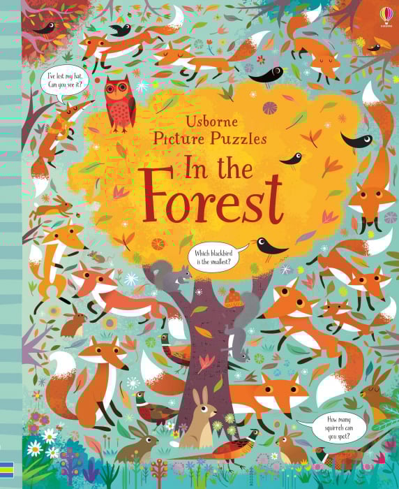 Puzzle + carte "Book and Jigsaw In the Forest", 100 de piese, Usborne [3]