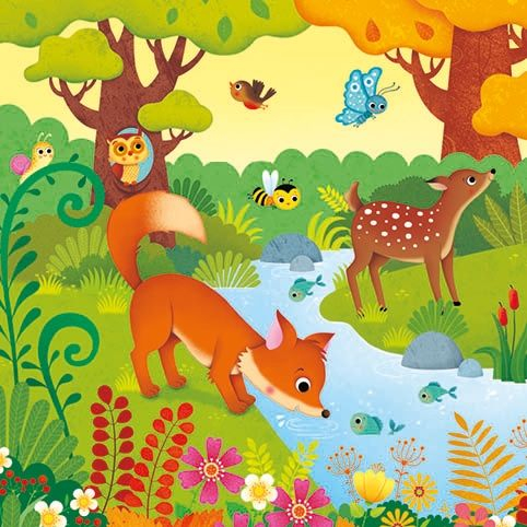 9781474988780 Usborne Book and 3 Jigsaws: Woodland  [3]