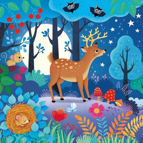 9781474988780 Usborne Book and 3 Jigsaws: Woodland  [2]