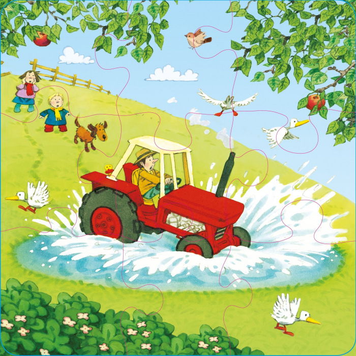 9781801318495 Usborne Poppy and Sam's Book and 3 Jigsaws: Tractors [3]