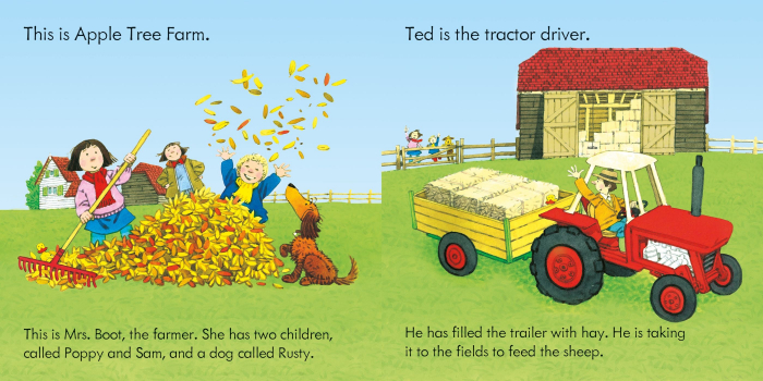 9781801318495 Usborne Poppy and Sam's Book and 3 Jigsaws: Tractors [8]