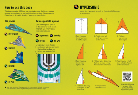 Avioane din hartie "100 Superplanes to Fold and Fly", 100 buc, Usborne [3]