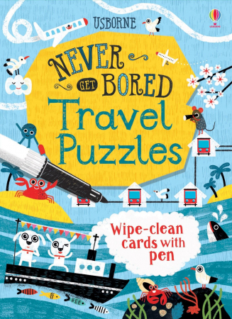Vacanta de vara - 9781474952811 Usborne Wipe-clean cards: Never Get Bored Travel Puzzles