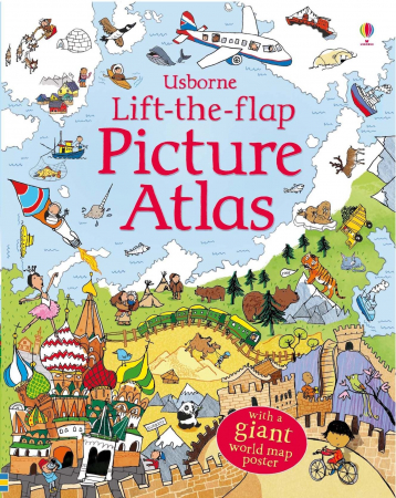 TEME populare - 9780746098479 Usborne Lift-the-Flap Picture Atlas