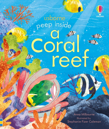 Vietuitoare marine, mari, oceane - 9781474982122 Usborne Peep inside a coral reef